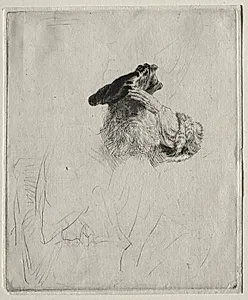 Old Man Shading his Eyes with His Hand by Rembrandt van Rijn (Dutch, 1606–1669)