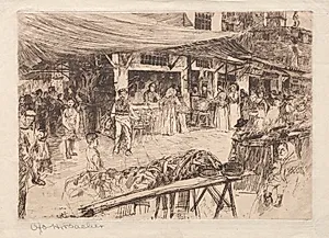 Old Market, Florence by Otto H. Bacher (American, 1856–1909)