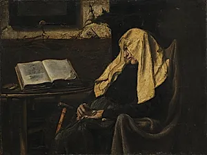 Old Woman Asleep by Unknown Artist