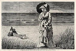 On the Beach - Two are Company, Three are None by Winslow Homer (American, 1836–1910)