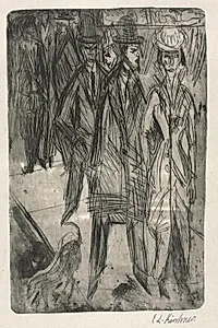 On the Street by Ernst Ludwig Kirchner (German, 1880–1938)