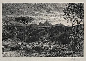Opening the Fold by Samuel Palmer (British, 1805–1881)