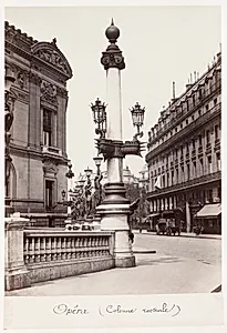 Opéra (Rostral Column) by Charles Marville (French, 1813–1879)