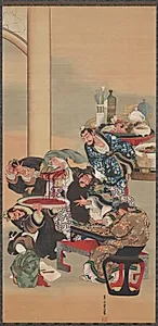 Operating on Guan Yu's Arm by Katsushika Ōi (Japanese, c. 1800-after 1857)