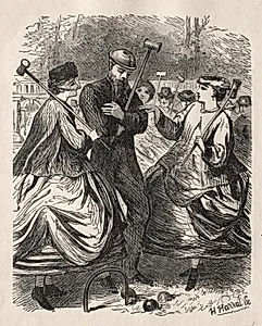 Our Croquet Party by George Louis Palmella Busson Du Maurier (British, 1834–1896)