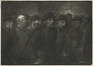 Ouvriers Sortant de L'Usine by Théophile Alexandre Steinlen (Swiss, 1859–1923)