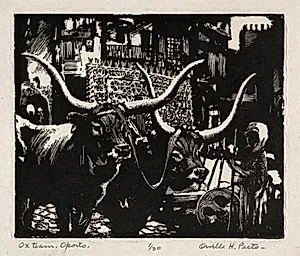 Ox Team, Oporto by Orville Houghton Peets (American, 1884–1968)