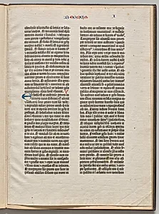 Page from a Gutenberg Bible by Johann Gutenberg (German, c. 1397–1468)