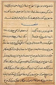 Page from Tales of a Parrot (Tuti-nama): text page by Unknown Artist