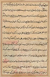 Page from Tales of a Parrot (Tuti-nama): text page by Unknown Artist