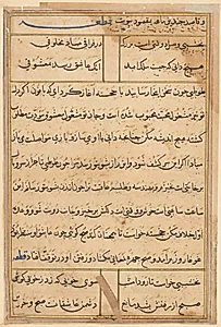 Page from Tales of a Parrot (Tuti-nama): text page by Unknown Artist