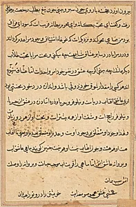 Page from Tales of a Parrot (Tuti-nama): text page by Unknown Artist