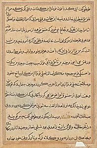 Page from Tales of a Parrot (Tuti-nama): text page by Unknown Artist