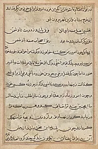 Page from Tales of a Parrot (Tuti-nama): text page by Unknown Artist