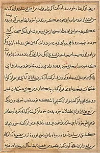 Page from Tales of a Parrot (Tuti-nama): text page by Unknown Artist