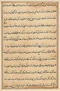 Page from Tales of a Parrot (Tuti-nama): text page by Unknown Artist