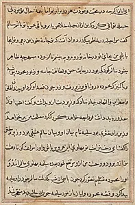 Page from Tales of a Parrot (Tuti-nama): text page by Unknown Artist