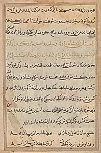 Page from Tales of a Parrot (Tuti-nama): text page by Unknown Artist