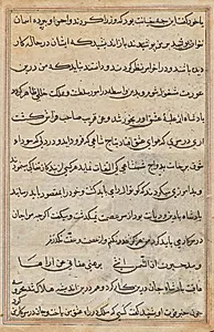 Page from Tales of a Parrot (Tuti-nama): text page by Unknown Artist