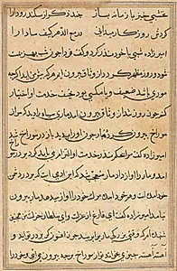 Page from Tales of a Parrot (Tuti-nama): text page by Unknown Artist