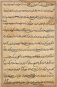 Page from Tales of a Parrot (Tuti-nama): text page by Unknown Artist