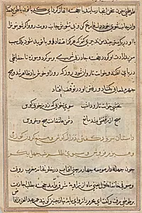 Page from Tales of a Parrot (Tuti-nama): text page by Unknown Artist