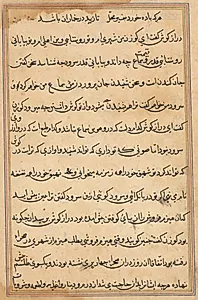 Page from Tales of a Parrot (Tuti-nama): text page by Unknown Artist