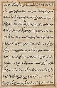 Page from Tales of a Parrot (Tuti-nama): text page by Unknown Artist