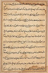 Page from Tales of a Parrot (Tuti-nama): text page by Unknown Artist