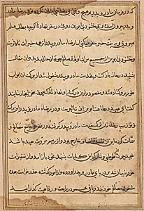 Page from Tales of a Parrot (Tuti-nama): text page by Unknown Artist