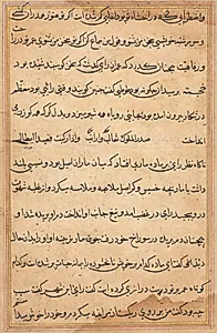 Page from Tales of a Parrot (Tuti-nama): text page by Unknown Artist