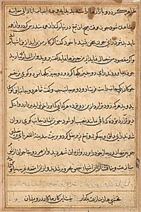 Page from Tales of a Parrot (Tuti-nama): text page by Unknown Artist