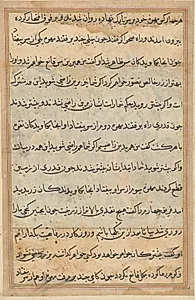 Page from Tales of a Parrot (Tuti-nama): text page by Unknown Artist