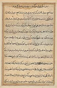 Page from Tales of a Parrot (Tuti-nama): text page by Unknown Artist