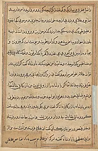 Page from Tales of a Parrot (Tuti-nama): text page by Unknown Artist