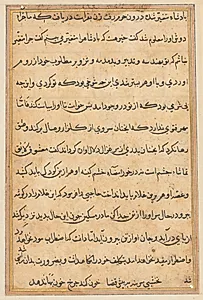 Page from Tales of a Parrot (Tuti-nama): text page by Unknown Artist