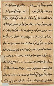 Page from Tales of a Parrot (Tuti-nama): text page by Unknown Artist
