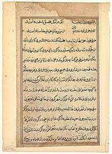 Page from Tales of a Parrot (Tuti-nama): text page by Unknown Artist