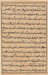Page from Tales of a Parrot (Tuti-nama): text page by Unknown Artist