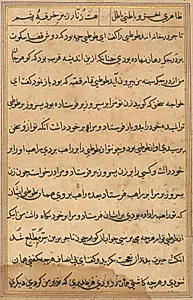 Page from Tales of a Parrot (Tuti-nama): text page by Unknown Artist