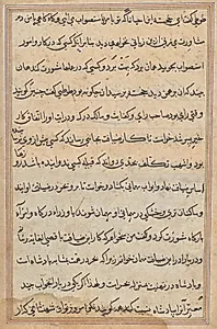 Page from Tales of a Parrot (Tuti-nama): text page by Unknown Artist