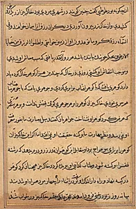 Page from Tales of a Parrot (Tuti-nama): text page by Unknown Artist