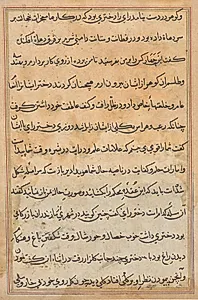 Page from Tales of a Parrot (Tuti-nama): text page by Unknown Artist