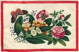 Painting Eight from Illustrated Book of Flowers and Butterflies by Unknown Artist