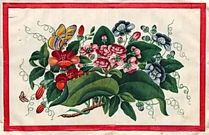 Painting Five from Illustrated Book of Flowers and Butterflies by Unknown Artist