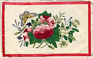 Painting Nine from Illustrated Book of Flowers and Butterflies by Unknown Artist