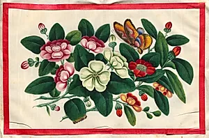 Painting Seven from Illustrated Book of Flowers and Butterflies by Unknown Artist