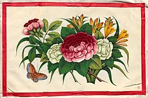 Painting Ten from Illustrated Book of Flowers and Butterflies by Unknown Artist