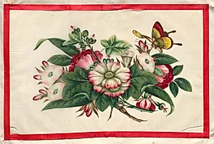 Painting Twelve from Illustrated Book of Flowers and Butterflies by Unknown Artist