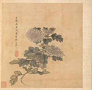 Paintings after Ancient Masters: Chrysanthemum by Chen Hongshou (Chinese, 1598/99–1652)